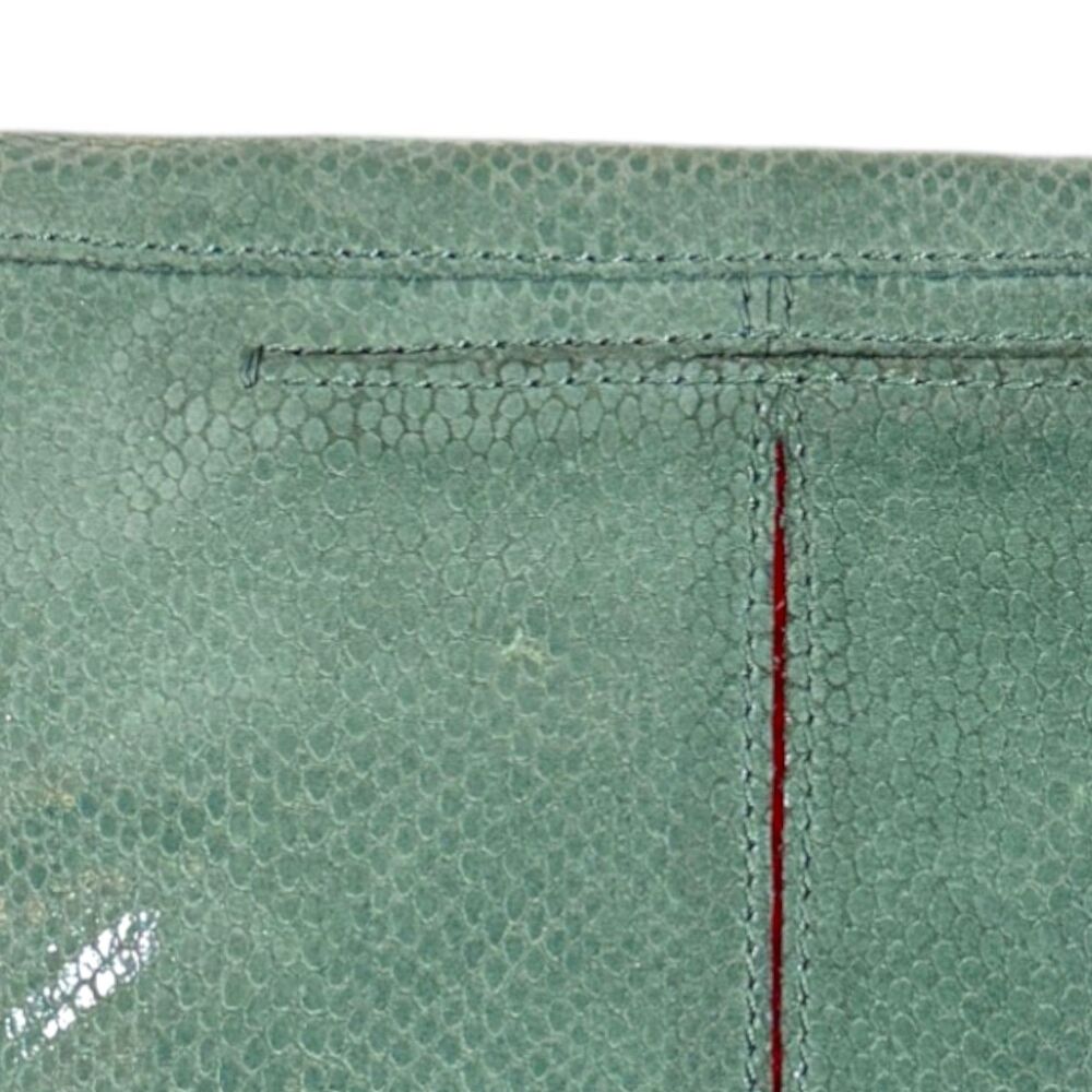 Hammitt VIP Medium Green Snakeskin Crossbody Silver Hardware - Picture 13 of 13